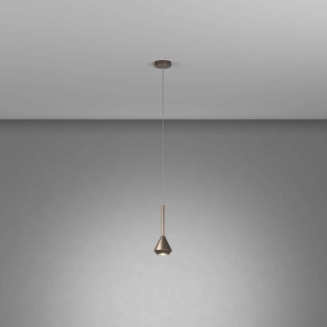 Immagine di Sospensione Penisola Pendente Cono Bronzo GU10 Aygo Top Light
