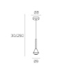 Immagine di Sospensione Moderna Per Penisola Cono Ottone GU10 Aygo Top Light