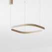 Immagine di Lampadario Quadrato Beige Led 60W 3000k Dimmer Criseide S/1P Gea Luce