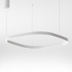 Immagine di Lampadario Quadrato Bianco Led 80w 3000k Criseide S1G Gea Luce