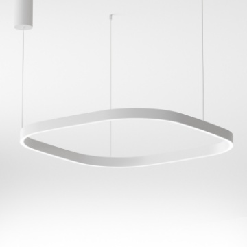 Immagine di Lampadario Quadrato Bianco Led 80w 3000k Criseide S1G Gea Luce