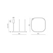 Immagine di Lampadario Quadrato Bianco Led 80w 3000k Criseide S1G Gea Luce