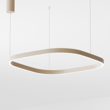 Immagine di Lampadario Led Biemissione 80w 3000k Criseide S1G Beige Quadrata Gea Luce