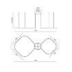 Immagine di Lampadario Design Squadrato Nero Criseide S2D Led 90w 3000k Gea Luce