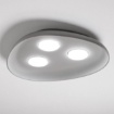 Immagine di Plafoniera Design Plettro Ceramica Grigio 3 Luci Led Gx53 Reloaux Vivida