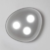 Immagine di Plafoniera Design Plettro Ceramica Grigio 3 Luci Led Gx53 Reloaux Vivida