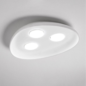 Immagine di Plafoniera In Ceramica Bianca Ovale Led Gx53 Reloaux Vivida