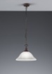 Immagine di Sospensione Rustica Country Ruggine Vetro Alabastro Ø33 cm Trio Lighting