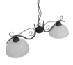 Immagine di Lampadario Bilanciere Rustico Country Ruggine 2 Luci Vetro Alabastro Trio Lighting