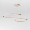 Immagine di Lampadario Due Quadrati Beige Spostabile Led 3000k Criseide S2D Gea Luce