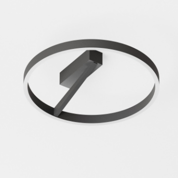 Immagine di Plafoniera Cerchio Led Biemissione Criseide PG Nero 3000k Dimmerabile Gea Luce