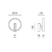 Immagine di Applique Design Beige Led Dimmerabile Criseide Gea Luce