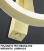 Immagine di Applique Oro Led Biemissione 3000k Dimmerabile Criseide Gea Luce