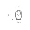 Immagine di Lampada Comodino Moderna Led 17w 3000k Diva Gea Luce