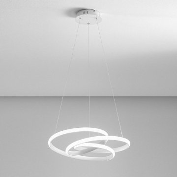 Immagine di Lampadario Moderno Soggiorno Vortice Led 80w Diva Ø85 cm Gea Luce