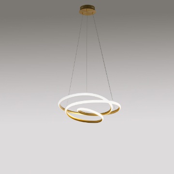 Immagine di Sospensione Moderna Salotto Vortice Led 39w Diva Ø50 cm Gea Luce