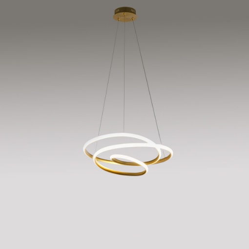 Immagine di Sospensione Moderna Salotto Vortice Led 39w Diva Ø50 cm Gea Luce