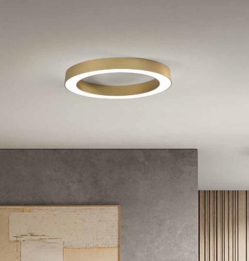 Immagine di Plafoniera Globus Ondaluce Anello 80 cm Led 60w 3000k-4000k