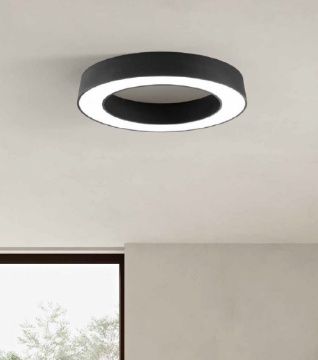 Immagine di Plafoniera Moderna Cerchio Globus 60cm Led 40w 3000k-4000k Ondaluce