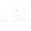 Immagine di Lampadario Decentrato Soel 3 Anelli Bianchi Led 103w CCT Dimmerabile Ondaluce