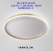 Immagine di Grande Plafoniera Tonda 80cm Con Retroilluminazione Led 3000k-4000k Aela Gea Luce