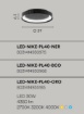 Immagine di Plafoniera Rigata Oro Nike 40 cm Led CCT 30w Fan Europe