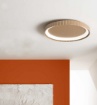 Immagine di Plafoniera Rotonda Oro Bordo Rigato 50 cm Led CCT 40w Nike Fan Europe