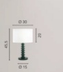 Immagine di Lampada Da Tavolo Colorata 45 cm Paralume Velluto Sultan Fan Europe