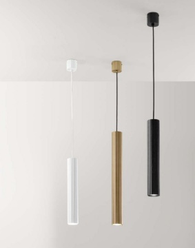Immagine di Lampadario Per Isola Cucina Cilindro Rigato 50 cm Lord Fan Europe