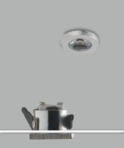 Immagine di Mini Faretto Incasso Nichel Rotondo 30mm Led 1w 4000k 3,5V Sirio Intec