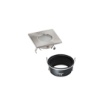 Immagine di Porta Faretto Quadrato Incasso Da Bagno Nichel IP65 Viper Intec