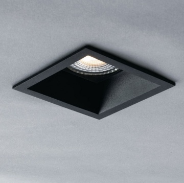Immagine di Struttura Faretto Incasso Quadrato Alluminio Nero GU10