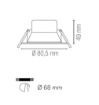 Immagine di Faretto Incasso Bagno Bianco Led CCT Dimmerabile IP65 Glow Intec