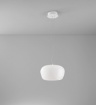 Immagine di Sospensione Vetro Bianco Lucido Kave Led 20w 3000k Perenz 8530