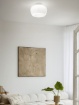 Immagine di Plafoniera Led In Vetro Bianco Lucido 20w 3000k Dimmerabile Kave Perenz 8532