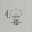 Immagine di Lampada Comodino Vetro Fumé Led 3000k Dimmerabile Kave Perenz 8534 SP