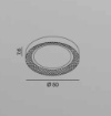 Immagine di Plafoniera Bianca Decoro Oro Rotonda 50 cm Led CCT 40w 3000k 4000k Hive Perenz