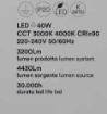 Immagine di Plafoniera Bianca Decoro Oro Rotonda 50 cm Led CCT 40w 3000k 4000k Hive Perenz
