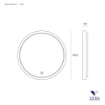 Immagine di Specchio Rotondo Moderno Con Illuminazione Led 3000k Lifering-R Vivida