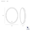 Immagine di Specchio Da Bagno Lifering-o Design Ovale Con Luce Led 3000k Vivida