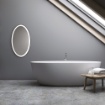 Immagine di Specchio Da Bagno Lifering-o Design Ovale Con Luce Led 3000k Vivida