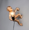 Immagine di Applique Design Scimmia Oro Con Cavo A Vista Trio Louy Lighting