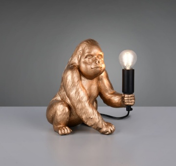Immagine di Lampada Da Comodino Dorata Gorilla Kong Trio Lighting