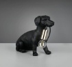 Immagine di Lampada Da Tavolo Cane Seduto Con Portalampade Oro Rudi Trio Lighting