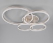 Immagine di Plafoniera Drake Design Cerchi Nichel Led CCT 50W Dimmerabile Con Telecomando