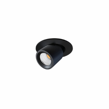 Immagine di Faretto Incasso Tondo Orientabile Nano Oxo Nero Led 4w Switch CCT Beneito