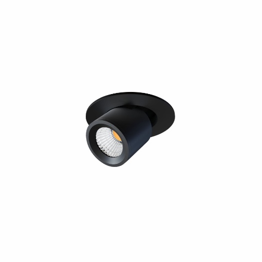 Immagine di Faretto Incasso Tondo Orientabile Nano Oxo Nero Led 4w Switch CCT Beneito