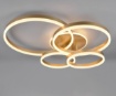 Immagine di Plafoniera Led 4 Cerchi Dorati Drake 50w 2700k 6500k Dimmerabile Con Telecomando