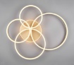 Immagine di Plafoniera Led 4 Cerchi Dorati Drake 50w 2700k 6500k Dimmerabile Con Telecomando