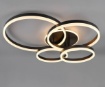 Immagine di Plafoniera Drake Cerchi Neri Led Dimmerabile 50w 2700k 6500k Con Telecomando